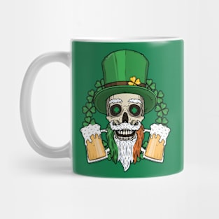 Skull St. Patricks Day Drunk Mug